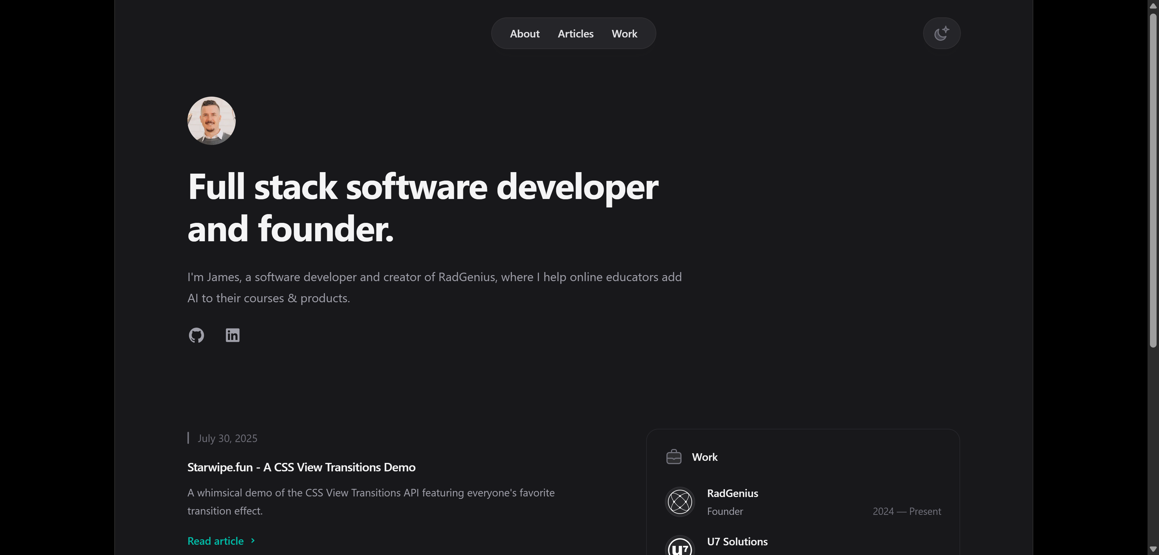 James Keezer - Full stack software developer and founder